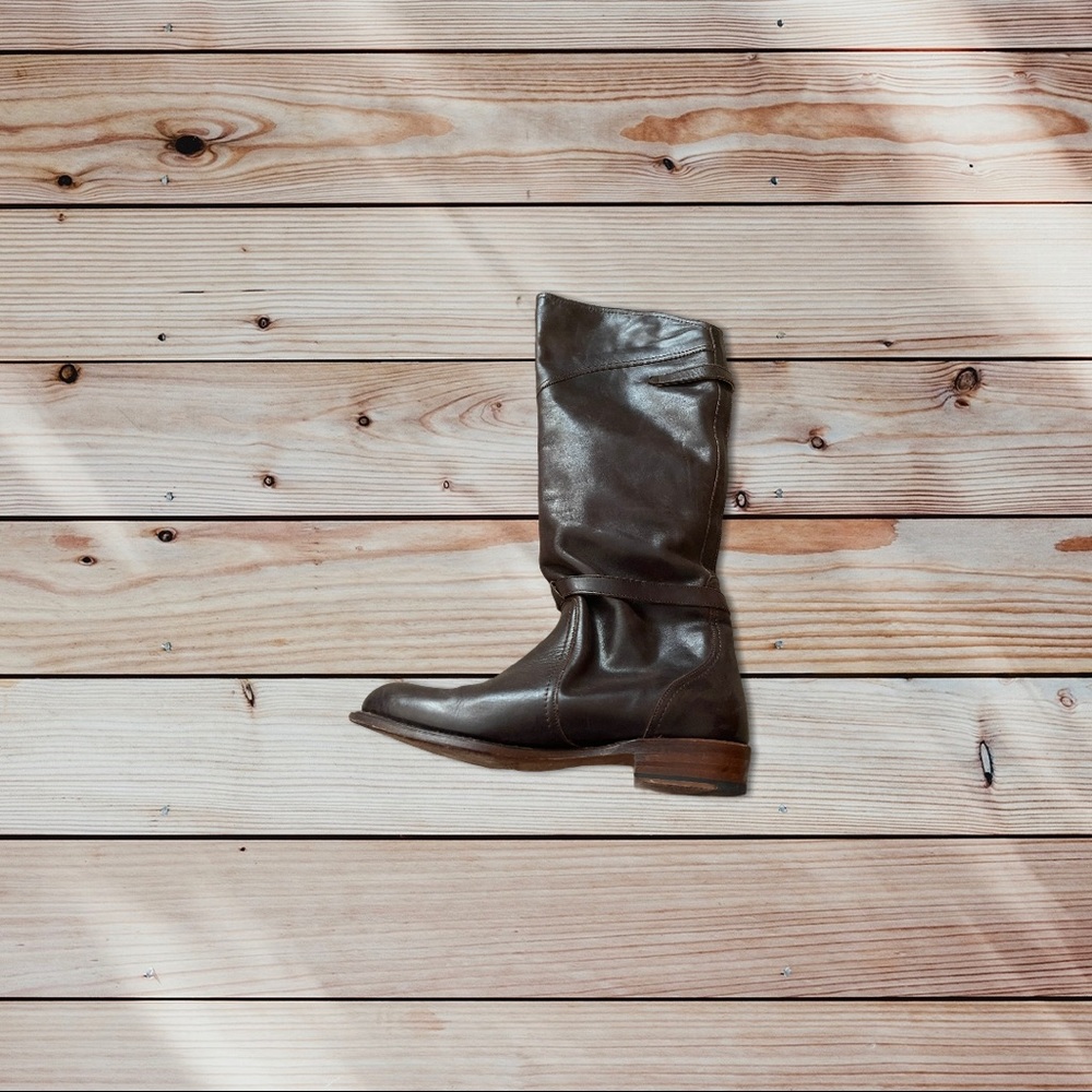 Frye Dorado brown leather riding boots sz 9M - Picture 3 of 12